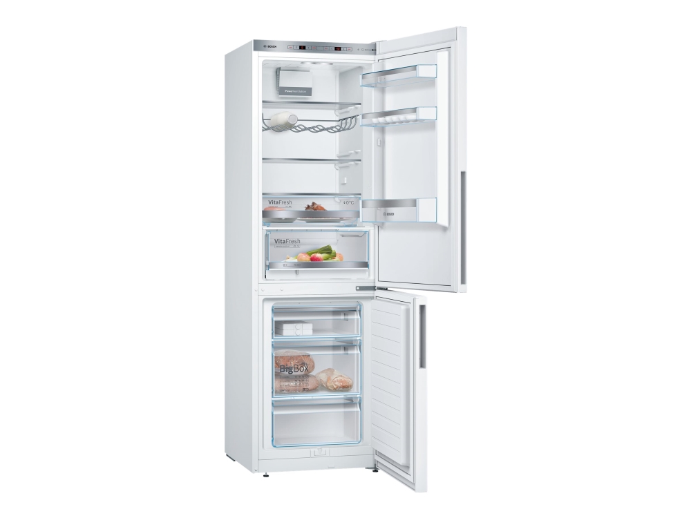 Bosch Serie 6 KGE36AWCA - Kylskåp/frys - bottenfrysskåp - bredd: 60 cm - djup: 65 cm - höjd: 186 cm - 308 liter - Klass C - vit | Vitvaror - Kyl & Frys - Kombinerade kyl-frysar | GameStuff