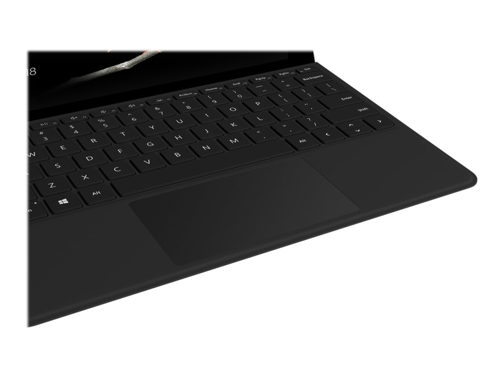 Microsoft Surface Go Type Cover - Tastatur - med trackpad, accelerometer - bagbelyst - fransk - sort - kommerciel - for Surface Go, Go 2