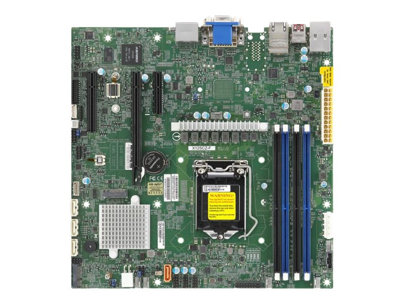 Supermicro X12scz F Moderkort Micro Atx Lga1200 Uttag W480 Chipuppsattning Usb 3.2 Gen 2 2 X Gigabit Lan Inbyggda Grafiken Hd Audio