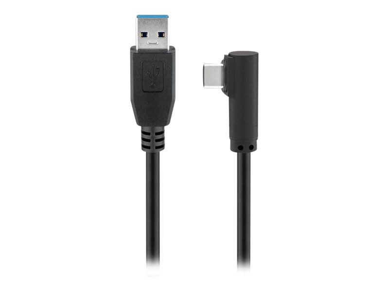 MicroConnect USB-kabel - USB Type A (han) lige USB-C (han) vinklet - USB 3.2 Gen 1 - 3 m - sort