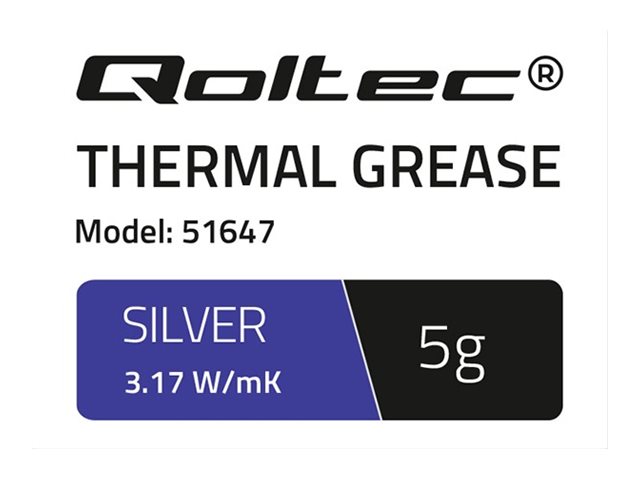 Qoltec 51647, 3,17 W/M·K, Silber, 0,067 °C/W, 5 G, 1 Stück(E)
