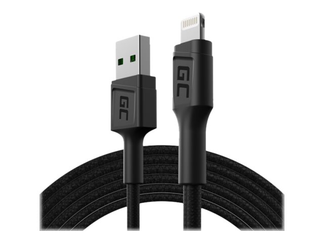 Green Cell Kabgc18, 2 M, Lightning, Usb A, Männlich, Männlich, Schwarz