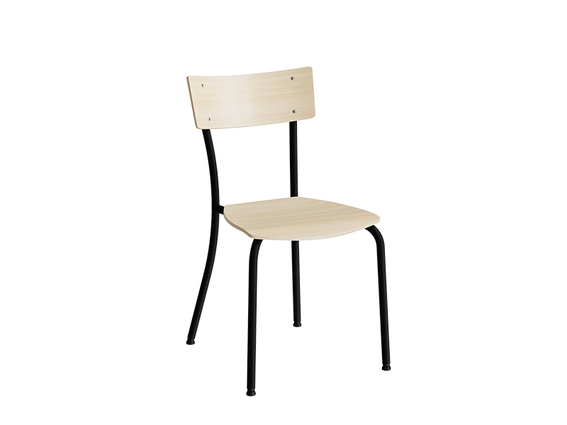 Stol Strong 111, Birk laminat, Hvidt stel | Möbler - Stolar & Stolmattor - Matsalstolar | GameStuff