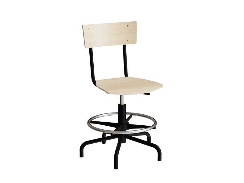 Stol Strong 113, björklaminat, svart ram, glidare och foder | Möbler - Stolar & Stolmattor - Matsalstolar | GameStuff