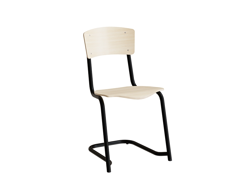 Stol Mia 190, björklaminat, vita ben, höjd 440 mm | Möbler - Stolar & Stolmattor - Matsalstolar | GameStuff