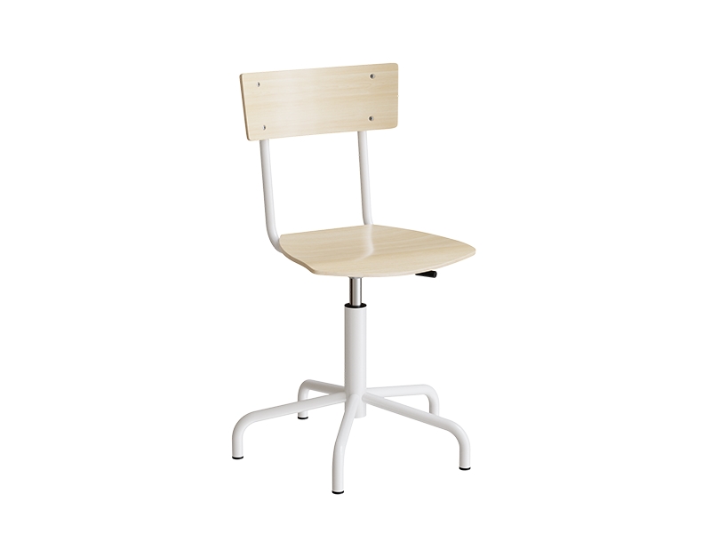 Stol Strong 113, björklaminat, vit ram och glidare | Möbler - Stolar & Stolmattor - Matsalstolar | GameStuff