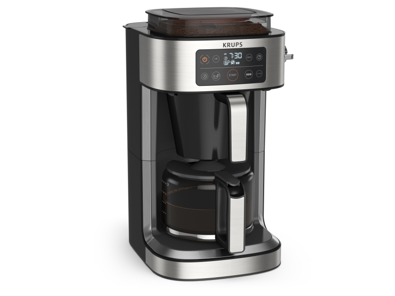 Krups Aroma Partner KM760D, Droppande kaffebryggare, Malat kaffe, Svart, Silver