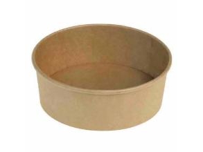 Salatschüssel Catersource Rund 750Ml Ø148mmx61mm Braunes Kraftpapier Mit Pe, 50 Stk./Pk. - (50 Stk.)