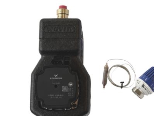 Wavin Parallel Shunt 1" Isoliert, Mit Grundfos Upm3hy15-70 Hybridpumpe