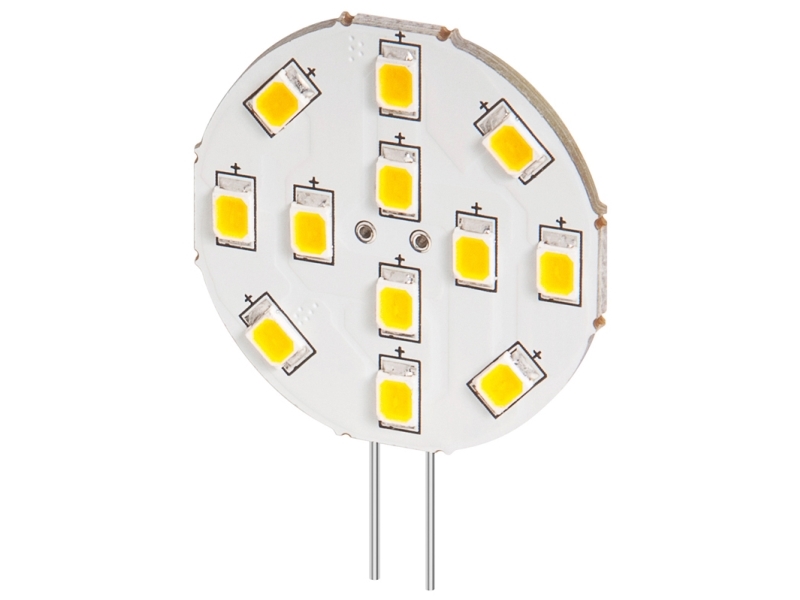 G4 LED stiftpære, side - 12V / 2W Varm Hvid (170 lumen) 140 °, (=20w)