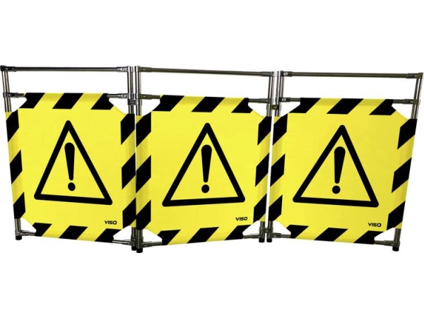 Viso Black & Yellow Stainless Steel Folding Barrier