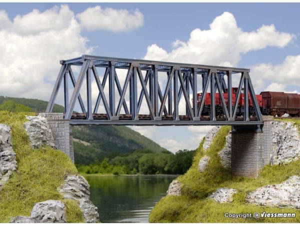 Vollmer 47801 Stahlbrücke 1-Gleis Universell 225 X 38 X 61 Mm