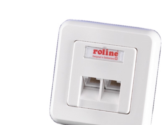 Roline Faceplate For Flush Mount Wall Jack White, Hvid, Plast