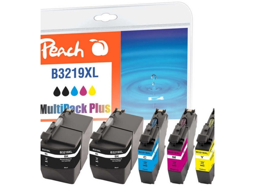 Peach 320288, Højt (Xl) Udbytte, Sort, Blå, Magenta, Gul, 62 Ml, 15 Ml, 5 Stk, Kombinationspakke
