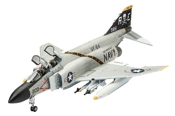 Revell Model Set F-4J Phantom Ii, Starrflügelflugzeug-Modell, Montagesatz, 1:72, F-4J Phantom Ii, Fortgeschritten, 85 Stück(E)