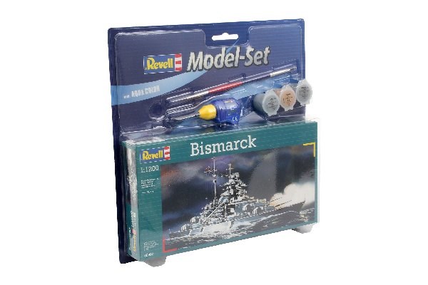 Revell Bismarck, Naval Ship Model, Montagesatz, 1:1200, German Battleship Bismarck, Kunststoff, Zwischen