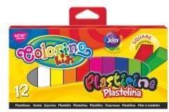 Colorino Knetmasse Quadratisch 12 Farben