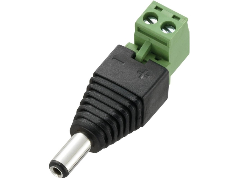 Tru Components Dc12-M Lavspændingsstik Stik, Lige 5.5 Mm 2.1 Mm 1 Stk