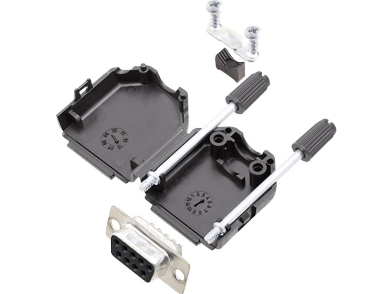 Encitech Dppk09-Bk-Dms-K 6355-0054-11 D-Sub Bøsningsliste-Sæt 180 ° Poltal: 9 Loddekop 1 Set
