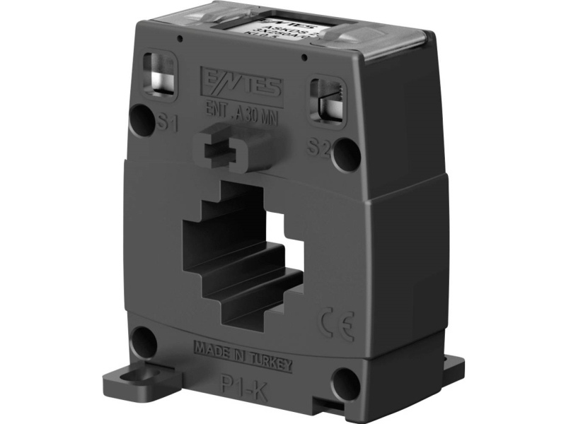ENTES ENT.A30 150/5 ENT.A30 150/5 Monteringsstrøm-transformer Primærstrøm 150 A Sekundærstrøm 5 A Ledningsgennemføring Ø:20 mm Skruefastgørelse 1 stk