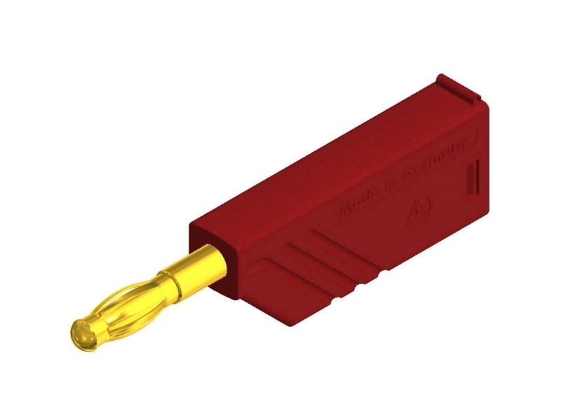 SKS Hirschmann LAS N WS Au Lamelstik Stik, lige Stift-diameter: 4 mm Rød 1 stk | EL Artiklar - Verktyg för EL - Laboratoriemätningsutrustning | GameStuff