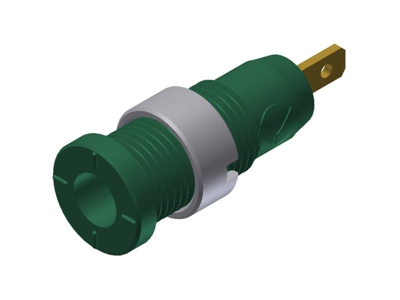 SKS Hirschmann MSEB 2610 F 2.8 Au Säkerhetslaboratorieanslutning Anslutning, infälld vertikal Stiftdiameter: 2 mm Grön 1 st | EL Artiklar - Verktyg för EL - Laboratoriemätningsutrustning | GameStuff