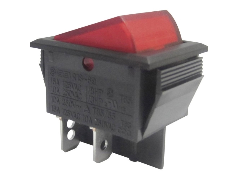 TRU COMPONENTS 1587524 Vippekontakt TC-R13-69B-01 RD 250 V/AC 10 A 2 x Off/On Klikkende 1 stk