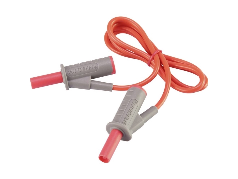 VOLTCRAFT Hochflexible Sicherheits-Messleitung [Lamellenstecker 4 mm - Lamellenstecker 4 mm] 0.75 m Rot MSB-501 10 A (VC-8063420)