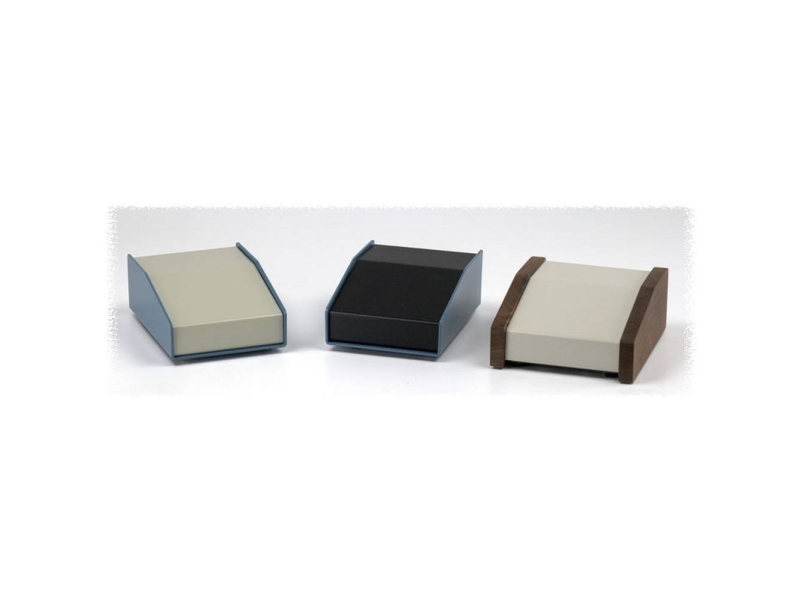Hammond Electronics 1456Rk4bkbu Pult-Kabinet (L X B X H) 265 X 432 X 107 Mm Aluminium Blå , Sort 1 Stk