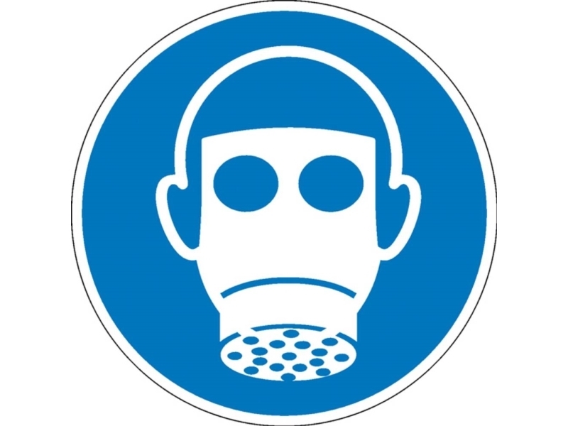 Påbudsskilt Brug beskyttelsesmaske , Hygiejne og afstand Folie selvklæbende (Ø) 50 mm ISO 7010 6 stk