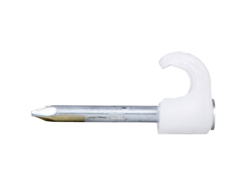 Clips Rund 5-7 Hvid Søm 20Mm