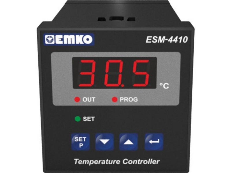 Emko ESM-4410.2.18.0.1/00.00/2.0.0.0.0 2-pistesäädin Lämpötilansäädin NTC -50 - 100 °C Rele 7 A (L x S x K) 95 x 48 x 48 mm