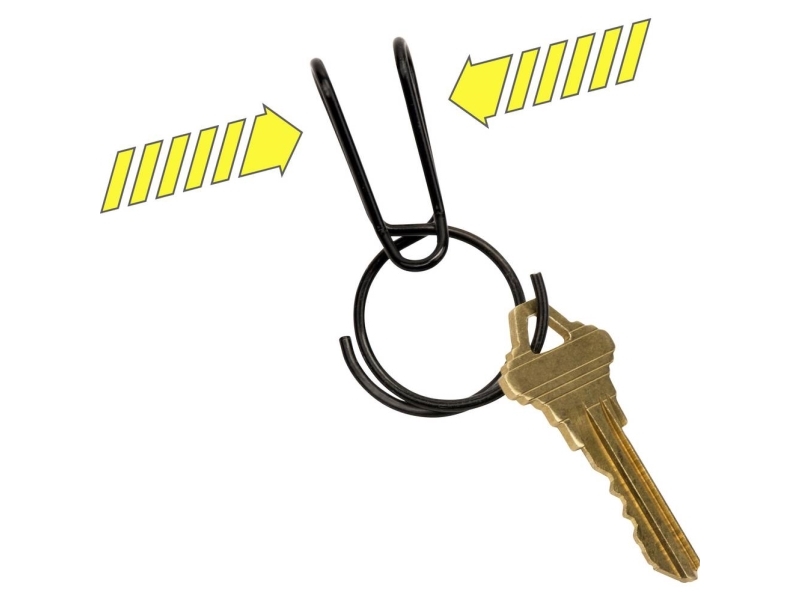 Nite Ize Nøglering Ksqr-01-R6 Squeezering Easy Load Key Clip Sort 1 Stk
