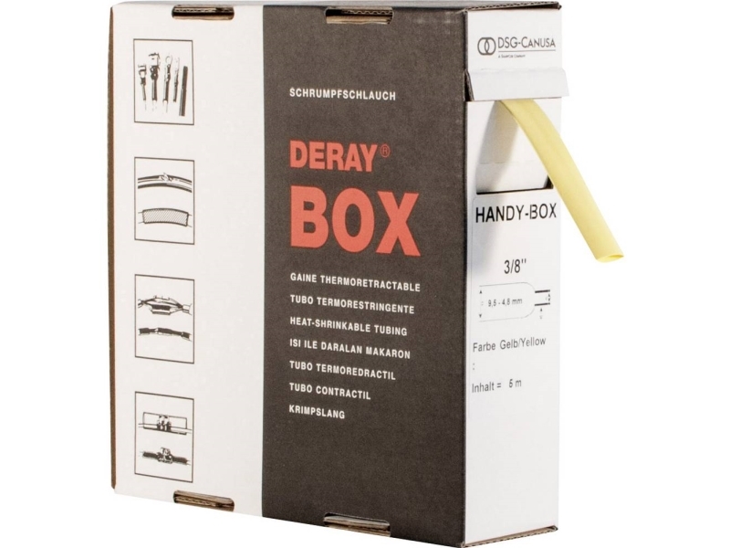 Dsg Canusa Heat Shrink Tubing Without Glue Yellow 9.50 Mm 4.80 Mm Shrink Ratio:2:1 5 M