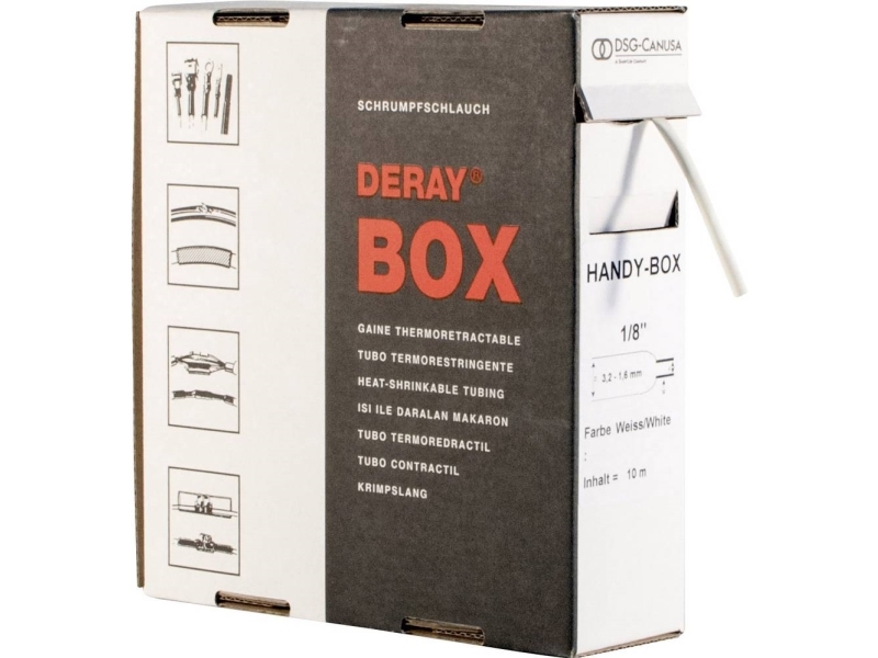 Dsg Canusa 8610064902 Heat Shrink Tube Without Glue White 6.40 Mm 3.20 Mm Shrink Ratio:2:1 6 M