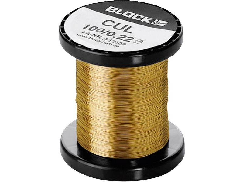 Block Lakeret kobbertråd Udvendig diameter (uden isoleringslak): 0.28 mm 175 m 0.10 kg