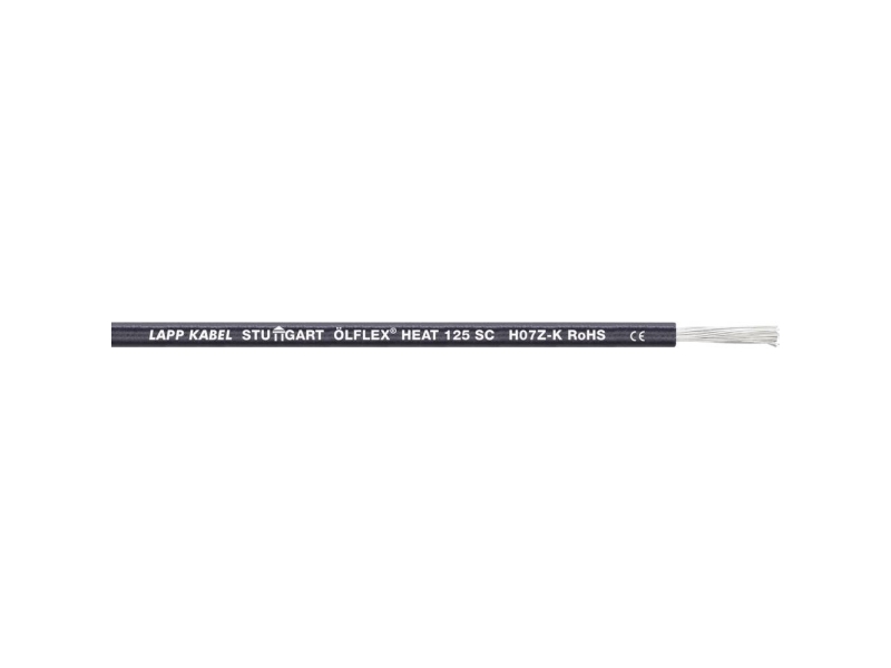 LAPP 1239000-500 Tråd ÖLFLEX® HEAT 125 SC 1 x 10 mm² Grøn, Gul 500 m