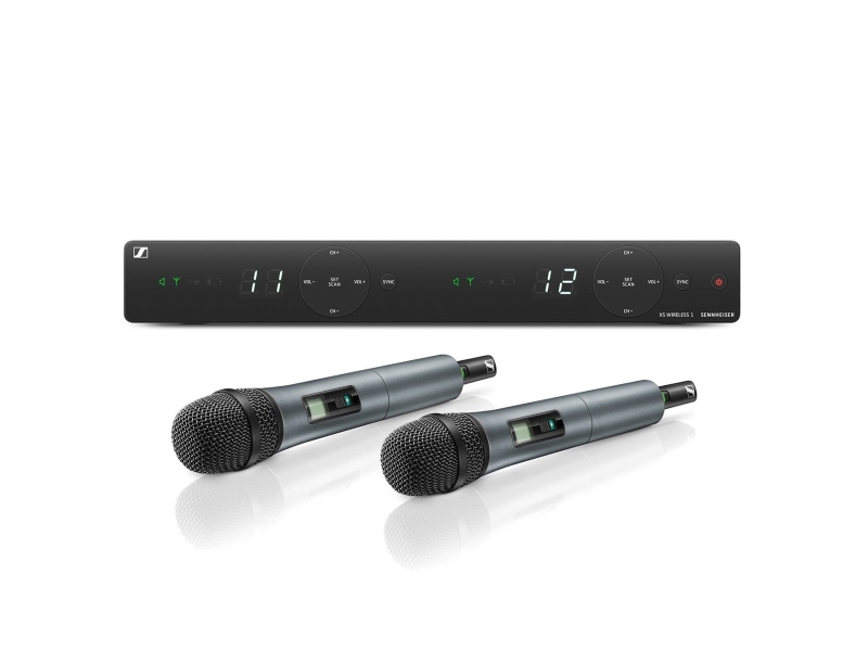 Sennheiser Xsw 1-825 Dual-A, Handheld Microphone, Dynamic Microphone, Rack Mount Receiver, Built-In Transmitter, 548 - 572 Mhz, 2400 Mhz