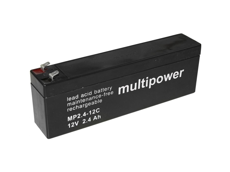 multipower PB-12-2,4-4,8 MP2,4-12C Blybatteri 12 V 2,4 Ah Blyfilt (B x H x D) 178 x 66 x 34,5 mm Plattkontakt 4,8 mm Cykelstabil, underhållsfri, låg | EL Artiklar - Batteri - Övriga batterier | GameStuff