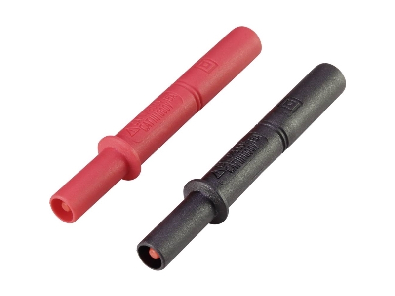 VOLTCRAFT MSL-505 Fast Målespids-forlænger kort Cat III 1000 V, Cat IV 600 V, 10 A, par