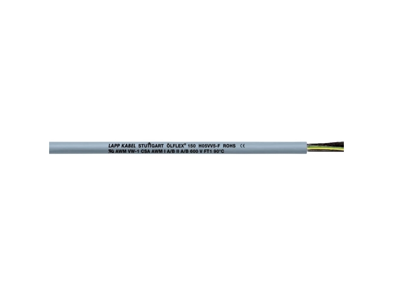 LAPP ÖLFLEX® 150 Styreledning 7 G 0.75 mm² Grå 15107-150 150 m