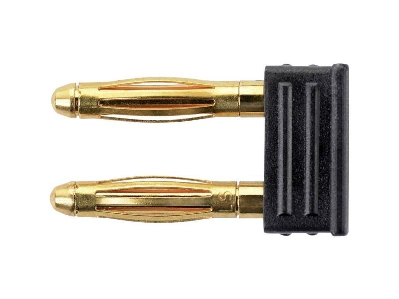 Schützinger Kurz 6730 / 5.08-2 Ig Au / Sw Kortslutningsstik Sort 1 Stk