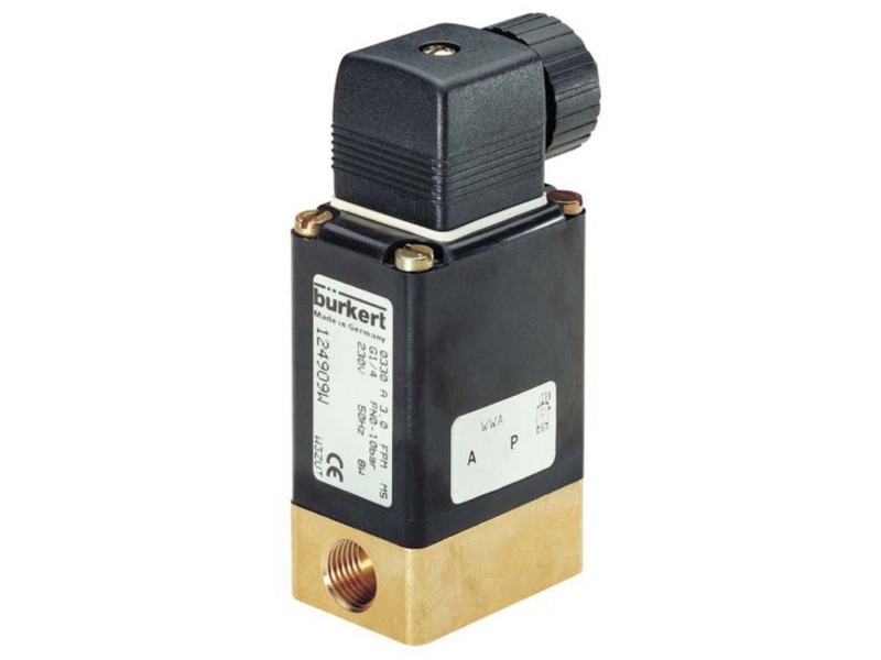 Bürkert Klapankerventil 41157 330 24 V G 1/4 Nominel dimension 3 mm Direkte virkende 1 stk