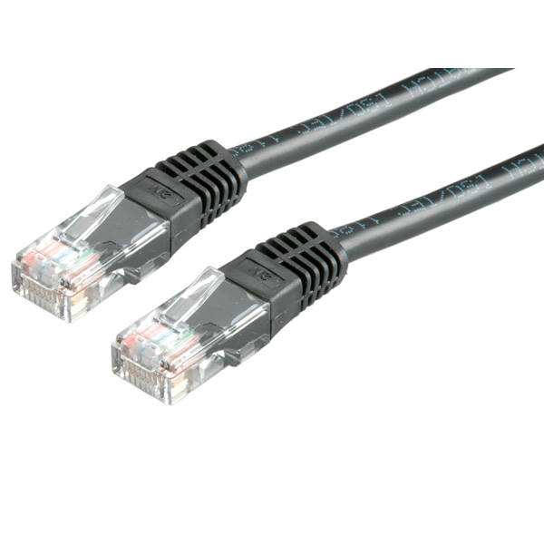 Value Utp Patch Cord Cat.6, Black 2 M, U/Utp (Utp), Sort