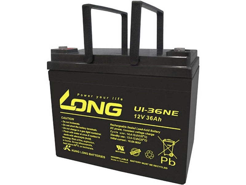 Lång U1-36NE U1-36NE Blybatteri 12 V 36 Ah Blyfilt (B x H x D) 196 x 169 x 130 mm M6-skruvanslutning Cykelstabil, låg självurladdning, underhållsfri | EL Artiklar - Batteri - Övriga batterier | GameStuff