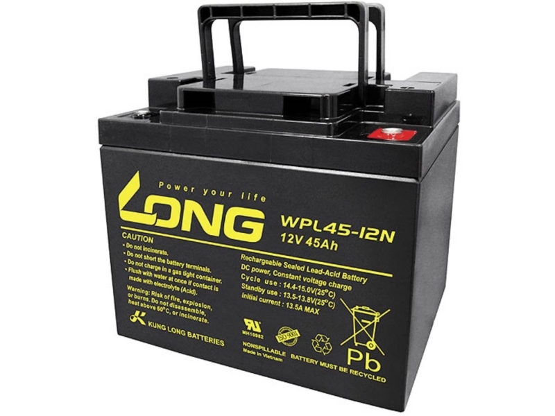 Lang Wpl45-12 Wpl45-12 Blei-Säure-Akku 12 V 45 Ah Bleivlies (B X H X T) 199 X 171 X 166 Mm M6-Verschraubung Geringe Selbstentladung, Wartungsfrei