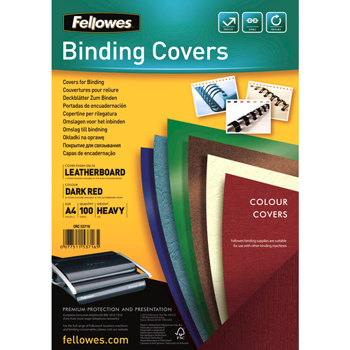 Fellowes 5371603, A4, Papir, Rød, 210 mm, 298 mm, 1 mm