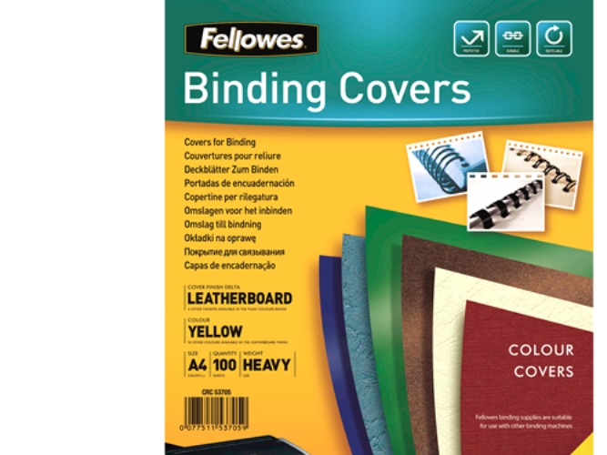 Fellowes 5370503, A4, Papir, Gul, 208 Mm, 1 Mm, 298 Mm