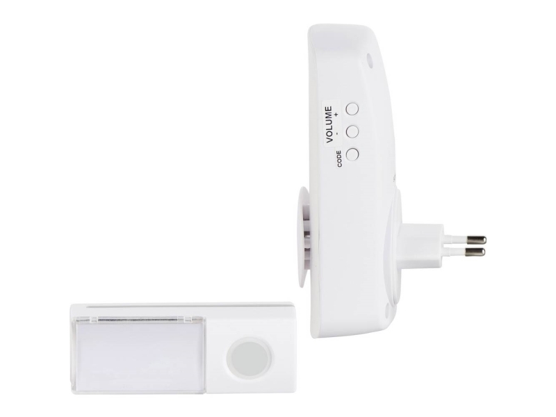 Trådlös dörrklocka Komplett set Med blinkande ljus, med namnskylt Heidemann 70827 HX Ocean 230 V | Annan EL - Dörrklocka och ringklocka | GameStuff