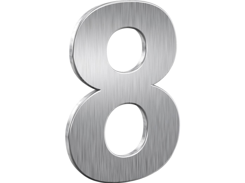 Basi 7300-0008 Husnummertavle Rustfrit stål Rustfrit stål